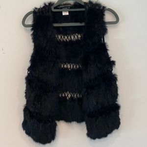 BCBG Rabbit Fur Vest